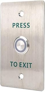 مفتاح فتح الباب المعدني من خلال الضغط على الباب بعبارة «Press to Exit»، مفتاح مصمم بزرار خروج بدون تلامس للتحكم في الوصول من سونيو، تيار مستمر من 12 إلى 24 فولت
