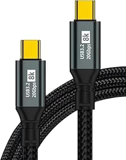 USB 4 Cable for Thunderbolt 4 Cable 3.3ft, USB C Thunderbolt Cables | 20Gbps, USB-C to USB C Cable Support 8K 60Hz Video, PD 100W Compatible with Thunderbolt 4/3, USB4/3, Type C