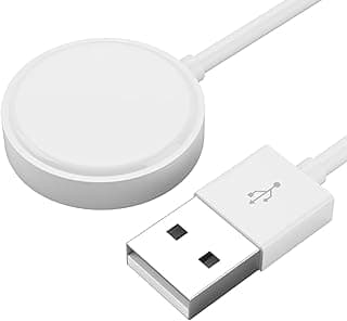 كابل شحن لـ ابل واتش، متوافق مع iWatch Series SE 8 7 6 5 4 3 2 1 Ultra، قاعدة شحن، مغناطيسي، واجهة USB، كابل 1 متر (بدون رأس شاحن)