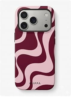 iPhone 17 Pro Max Case Aesthetic (Aesthetic) Burgundy and Pink - Luxury Soft Touch, Shockproof, Anti-Scratch Camera Protection Case