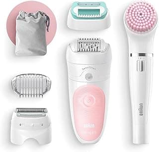 Silk epil Beauty Set 5 5/875 BS Wet & Dry epilator with 3 extras include Braun FaceSpa