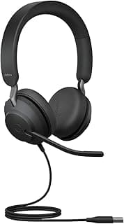 سماعة رأس ستيريو Evolve2 40 USB-A UC - أسود، سلكية