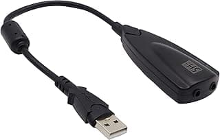 كرت صوت خارجي USB 7.1 محول صوت ديناميكي ثلاثي الأبعاد (5HV2) للكمبيوتر واللابتوب