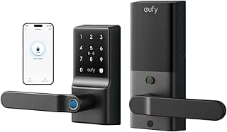 eufy Smart Lever Lock C33, Fingerprint Keyless Door Lock with Handle