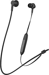 Wireless Sports Magnetic Earphones (Bluetooth) Music Playback Hands-Free Calling E-Learning Gaming Watching Videos Podcasts & Audiobooks Voice Recording Online Meetings (A20, Black)