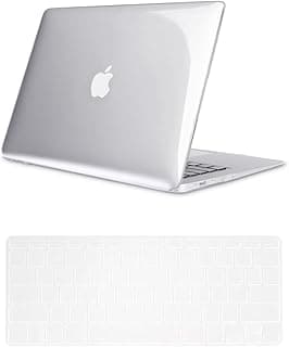 جراب حماية صلب شفاف من iFyx لجهاز ابل Macbook Air 13.3 بوصة (موديلات A1466 / A1369) مع غطاء كيبورد سيليكون