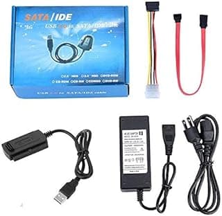 كيبل محول USB 2.0 الى SATA/PATA/IDE للقرص الصلب من اتداراز، لوائح الولايات المتحدة (احمر، اصفر، اسود)، لمحول الشحن