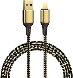 كابل نقل بيانات USB الى نوع سي 18 كيه 20 وات طراز GD-101 من ويفو، ذهبي - 3 متر، لايفون