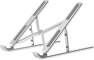Laptop Holder Metal Portable Foldable Laptop Stand Adjustable Notebook Holder Aluminum Support for Computer Tablet Base Desk (Color : multi)(1pcs)