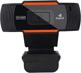 كاميرا ويب HD-1085 HD 1080P مع ميكروفون مدمج - توصيل وتشغيل USB - دقة عالية - تدعم ويندوز 7/8/10 - اسود