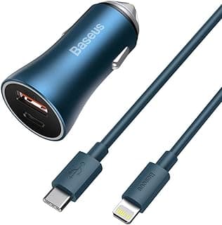 مشترك طاقة مكتبي جان 3 برو 2AC+2 U+2C 65 وات أمريكي أبيض من باسيوس (مع كابل أبيض صغير من النوع سي إلى نوع سي 100 وات (20 فولت/5 امبير) 1 م أبيض)