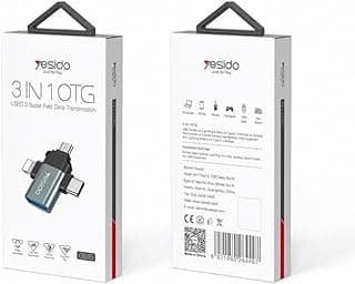 GS15 3-in-1 USB Adapter, Type-C/Micro/Lightning OTG Cable, Phone Charging Converter