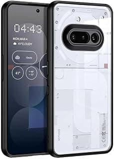 Case for Nothing Phone 3a Pro, Hard PC Back + Soft TPU Bumper, Lightweight Transparent Shockproof Non-Slip Protective Cover Compatible with nothing phone 3a pro and Anti-Yellow