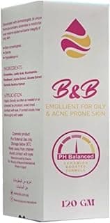 B&B Emollient for Oily & Acne Prone Skin, pH Balanced Ceramide Boosted Formula, 120 gm