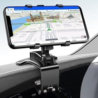 USHOP Car Phone Holder 360 Degree Rotation Dashboard Phone Holder - 3 in 1 Multifunctional Car Clip Phone Holder for Smartphones