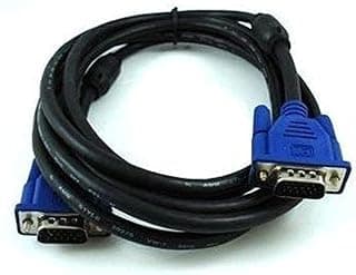 كابل VGA من Etrain مع حماية مزدوجة، 1.5 متر، أسود