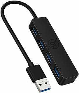 محول USB 4 في 1، USB-A إلى 4 منافذ USB 3.0/2.0، نقل بيانات عالي السرعة 5 جيجابت في الثانية وهيكل من الألومنيوم بدعم OTG، متوافق مع أجهزة اللاب توب والكمبيوتر الشخصي وأجهزة ماك ولوحة المفاتيح والماوس