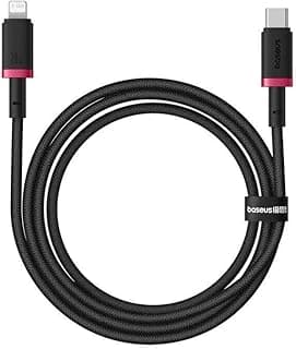 بيسوس كابل شحن سريع Dura Series بقدرة 20W من Type-C إلى iP، طول 1 متر، أسود