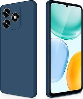 Cover for compatible Honor X5c/Honor X5c Plus Silicone Case, Shockproof Slim TPU Silicone Case with Fibre Inner Layer and Camera Protection, Blue