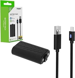 بطارية قابلة لاعادة الشحن + كيبل USB نوع C اسود لذراع تحكم عصا التحكم Xbox Series X/S
