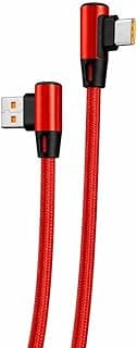 كابل شحن سريع ونقل بيانات ST-A012، USB-A إلى Type-C، 18 وات، مجدول بالنايلون، زاوية قائمة للجيمنج، 1 متر