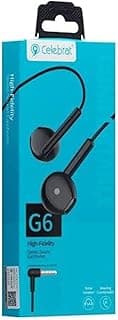 Celebrat G6 in-Ear Stereo Wired Earphone with Microphone (Black)