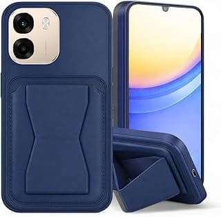 Leather Case Compatible for OPPO A6X Shockproof Leather Back Card Storage & case built-in Stand PU leather for a stylish look, comfortable grip (Blue)