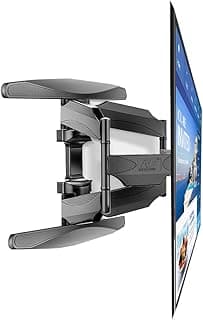 حامل تلفزيون جداري متحرك لمعظم شاشات الكمبيوتر والتلفزيون LED LCD مقاس 32-60 بوصة، قابل للإمالة والدوران. يتحمل وزن حتى 80 رطل