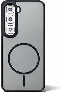 جراب مغناطيسي لهاتف انفينيكس Hot 60 Pro Plus، متوافق مع MagSafe، سيليكون سائل مطفي مضاد للصدمات (أسود)