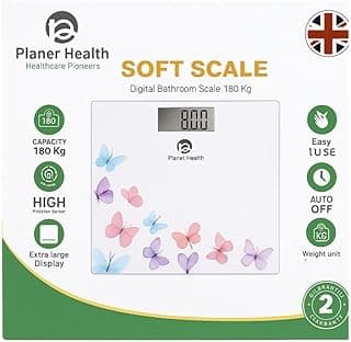 Soft Scale Digital Bathroom Scale 180 Kg with High Precision Sensor and Extra Large LCD Display