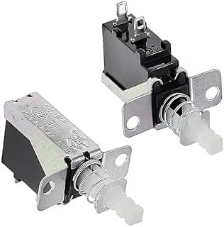 عدد قطعة واحدة من زر باور - High performance Durable 250V - 5A / 40A Push Button 2 Pin on/off Momentary KCD-A10 SW-3 A04 Switch Straight Key Self Locking Outer Spring 5A (42mm x 25mm x 16mm) DIP