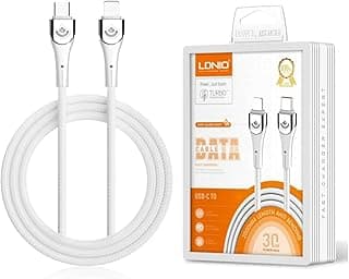كابل شحن سريع ونقل بيانات USB-C إلى لايتنينج (30 وات، 2 متر) | سلك مغطى بالنايلون متوافق مع ايفون، ايباد، وأجهزة USB Power Delivery