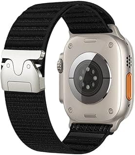 Light Flexible Wave Nylon Fabric Loop Strap Compatible with iWatch Series 1/2/3/4/5/6/7/8/9/10 SE2 SE Ultra Ultra 2 42mm 44mm 45mm 46mm 49mm - Comfortable and Fashionable
