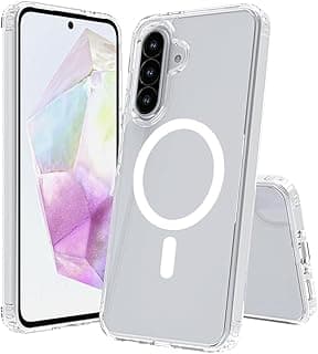 جراب مغناطيسي لموبايل سامسونج جالاكسي A56/جالاكسي A36 شبكة الجيل الخامس 5G: [متوافق مع ماج سيف] غطاء حماية رفيع مضاد للصدمات والسقوط لجالاكسي A56/ A36 5G (شفاف)
