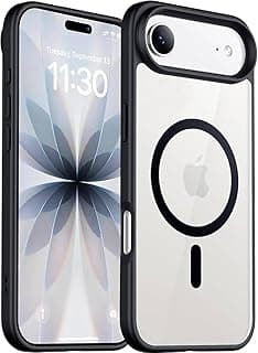 Case for iPhone 17 Air Case Compatible with MagSafe, Clear Black TPU Frame, Military-Grade Protection, Anti-Scratch Back Cover (Iphone 17 Air)