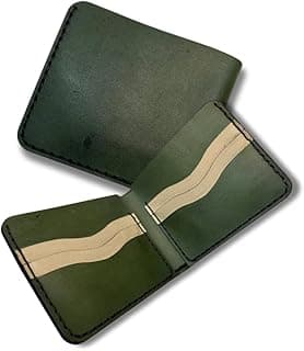 Handmade Genuine Leather Bifold Wallet, cccccWave Design, High Quality Hand-Stitched