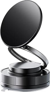 KM Technology Magnetic Mobile Holder, Multi Flat Surface Compatible for Car Dashboard, Desktop, Gym, Mirror and Glass, 360 Degree Adjustable Phone Holder for Smartphones (NS-08)