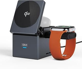 G+ iSmart Qi2 3-in-1 Cube Wireless Charger | Advanced Qi2 Technology | Magnetic MagSafe Wireless Charger for Apple Phone, Apple Watch & Earbuds | Detachable Watch Module