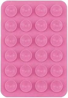 Silicone Back Suction Cup Holder Phone Case Holder Fits All Mobile Phone Models, Car Phone Holder, Vacuum Phone Holder لاصق جراب موبيل (Pink)