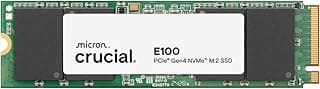 هارد SSD داخلي بسعة 2 تيرابايت وواجهة اتصال E100 M.2 NVMe PCIe الجيل الرابع وسرعة قراءة تصل 5000 ميجابايت/ثانية متوافق مع اللاب توب والكمبيوتر المكتبي CT2000E100SSD8 من كروشال
