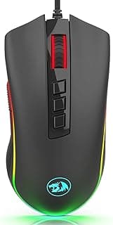 Redrago, n M711 RGB Wired Mouse – Up to 12400 DPI, 7 Programmable Buttons, Ergonomic Design, Professional Gaming Mouse
