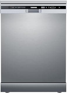 TOSHIBA Dishwasher Dw-13F8Af(Ss)-Eg Silver/Sts Door 6 Programs Free Standing, Active Open Dry, Noise Level 47 Db(A), Half Load, Led Interior Light Silver 13Place Set