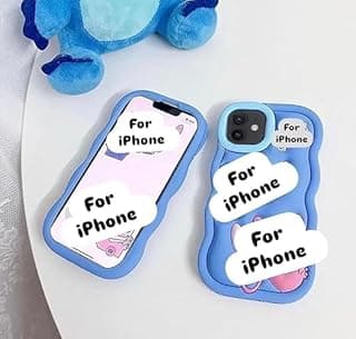 Fekra 3D Character Bracket Soft Silicone Case with Cover for iPhone 15 Pro All-Round Protection, Anti-Slip (Blue, iPhone 15 Pro)