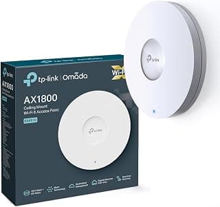 نقطة وصول EAP610 AX1800 جيجابت ثنائية النطاق واي فاي 6 WLAN (ثنائي النطاق 1775 ميجابت/ثانية من لينك، اومادا اس دي ان، إدارة مركزية، منفذ 1 جيجابت، تجوال لاسلكي، تعمل بالطاقة عبر الاي/تيار مستمر) أبيض