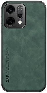 FASCINATION Phone case compatible with oppo reno 14 5G global Skin Feel Magnetic premium pu Leather and slim soft protective Back Phone for oppo reno 14 5G (Green)