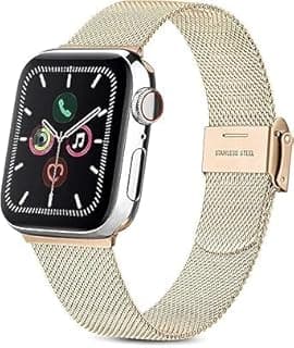 سوار ستانلس ستيل متوافق مع ساعة ابل (42mm 44mm 45mm 46mm 49mm)، متوافق مع iWatch Series 1/2/3/4/5/6/7/8/9/10/11/Ultra2/Ultra 3/SE 2 كلاسيك فاخر