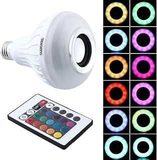Smart LED Bulb Built-in Bluetooth Speaker Multi Color Lighting with Remote Control Sound and Light Control