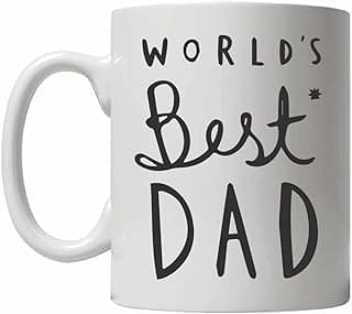 مج شاي وقهوة من السيراميك مطبوع عليه World'S Best Dad سعة 320 ملليلتر | مج قهوة مطبوع على كلا الجانبين | مج شاي | مج للشاي | مج قهوة من السيراميك | مج قهوة مطبوع من جيفت ميت