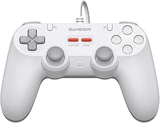 GameSir Tegenaria Lite Wired Controller for PC, Wired 1000Hz Polling Rate, Hall Effect Joysticks, 2 Remappable Buttons, Dual Vibration, Turbo, PC Controller for Steam/Android/iOS/Switch (White)