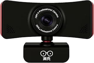 كاميرا ويب عالية الدقة WEPCam RED 720P، ميكروفون مدمج، زاوية رؤية 80 درجة، اتصال USB، أسود وأحمر